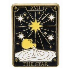 The Star Tarot Card Gold Tone Enamel Pin